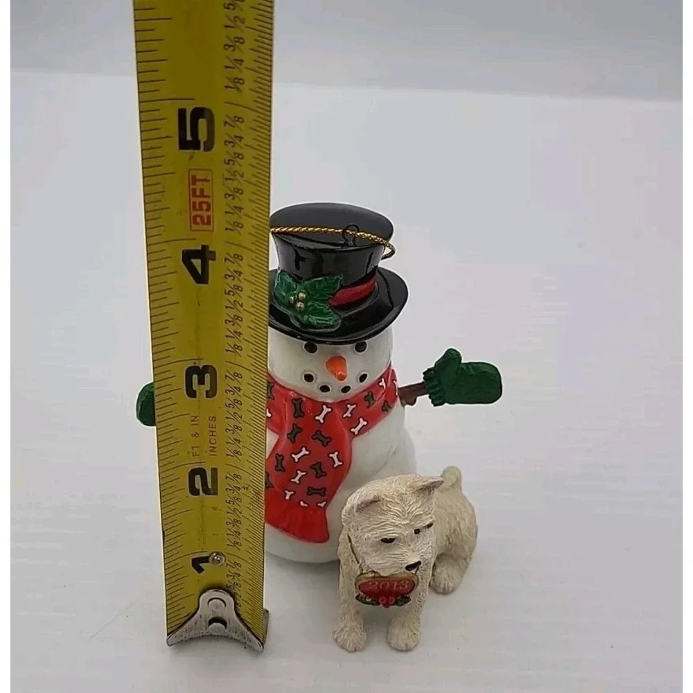Danbury‎ Mint 2013 Bichon Frise Annual Christmas Ornament Frosty Friend